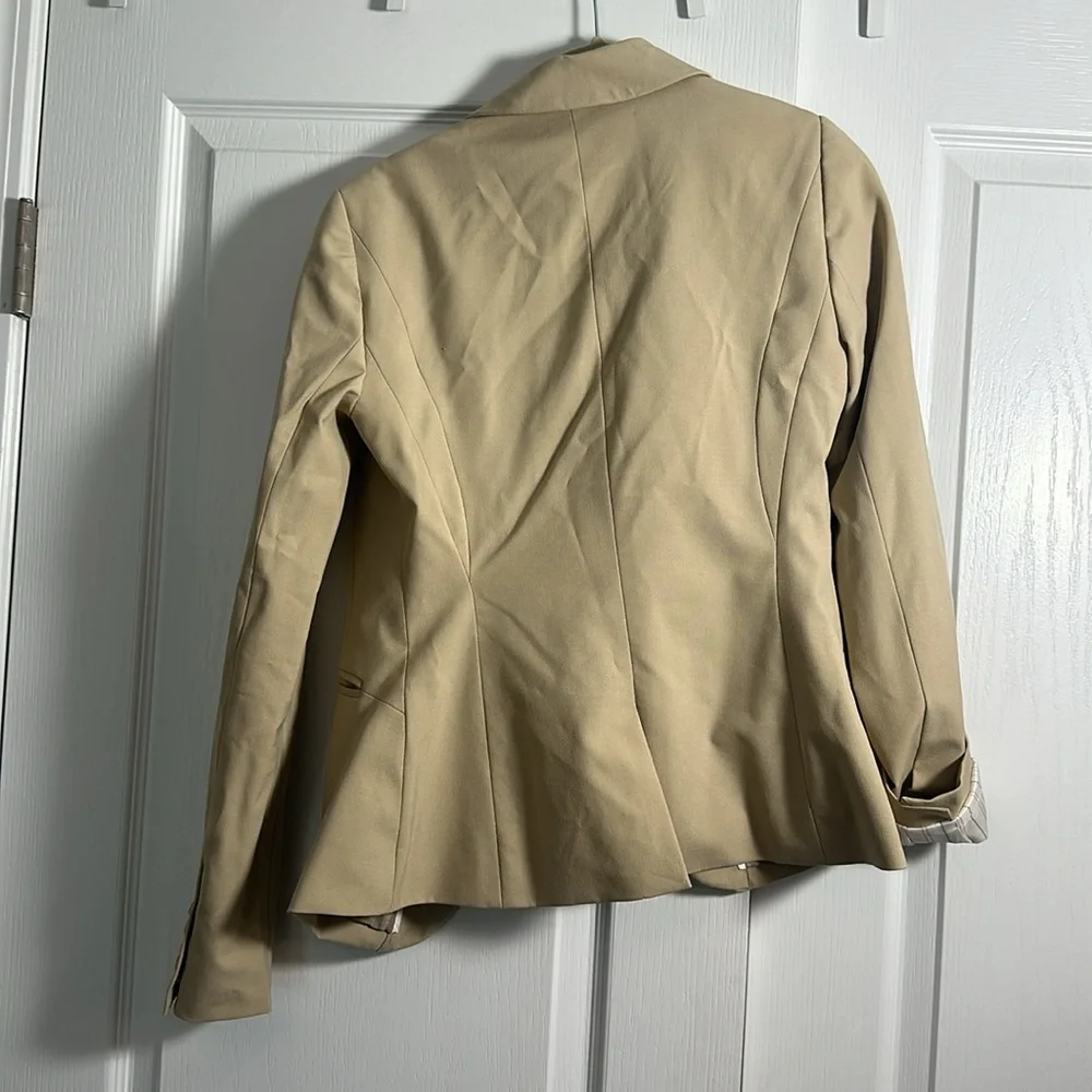 The Limited Sz 2 Tall Suit Jacket tan - EUC with cute striped lining
